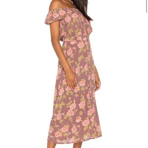 Flynn Skye Tori Midi Off-Shoulder Dress